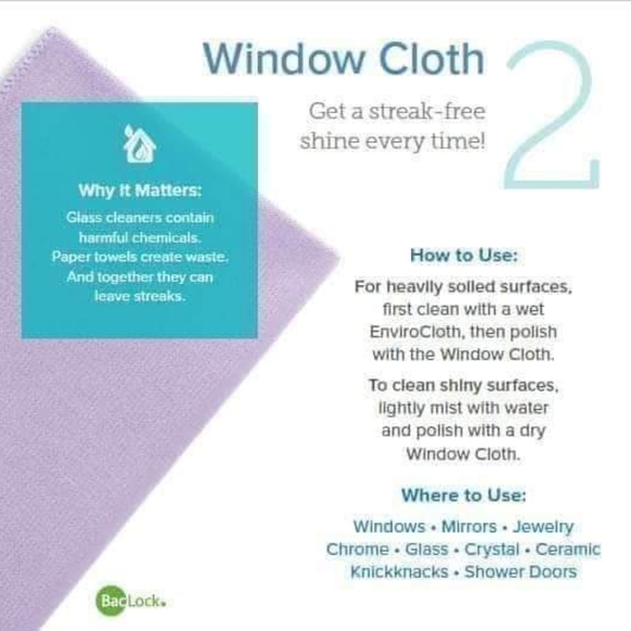 Norwex Enviro Cloth and Window Cloth Basic Package Amethyst and Graphite NWT - Picture 4 of 4